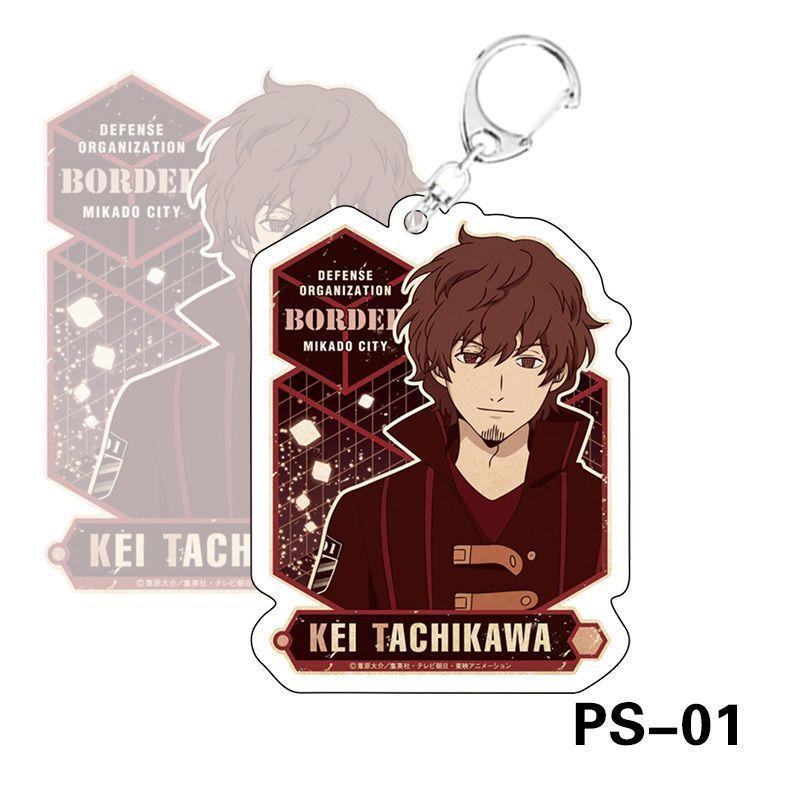 

Anime World Trigger Acrylic Keychains Pendant Accessories Car Key Chain Key Ring Phone Bag Hanging Jewelry Gifts 6 cm