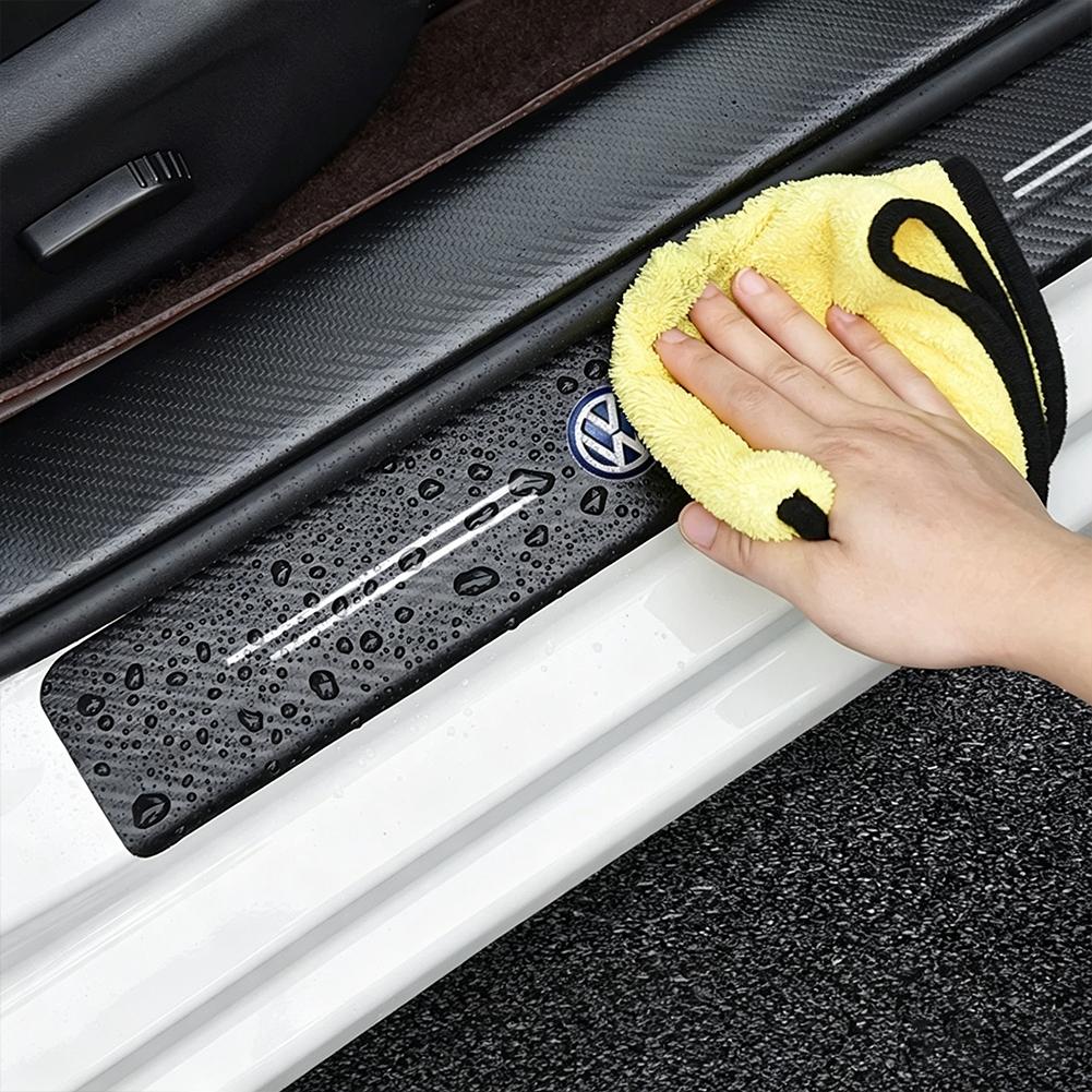 Lišta prahu dveří auta Ochrana prahu dveří proti poškrábání Chránič nárazníku Příslušenství Pro VW Golf T‑Roc Tiguan Polo Passat MK6 MK7