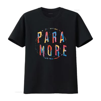 Colorful Paramore Print T Shirt for Casual Graphic Stretched Streetwear Breathable Top For Ev