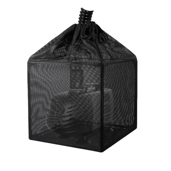 Pond Filter Box Pump Barrier Bag with Frame Anti-Clogging Cube Filter Box Pump Filter Barrier Mesh Bag for Outdoor Water Fish Pond Aquarium