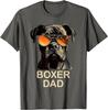 T-shirt Grafica Boxer Papà Cane con Occhiali da Sole Regalo Divertente per Proprietario di Boxer