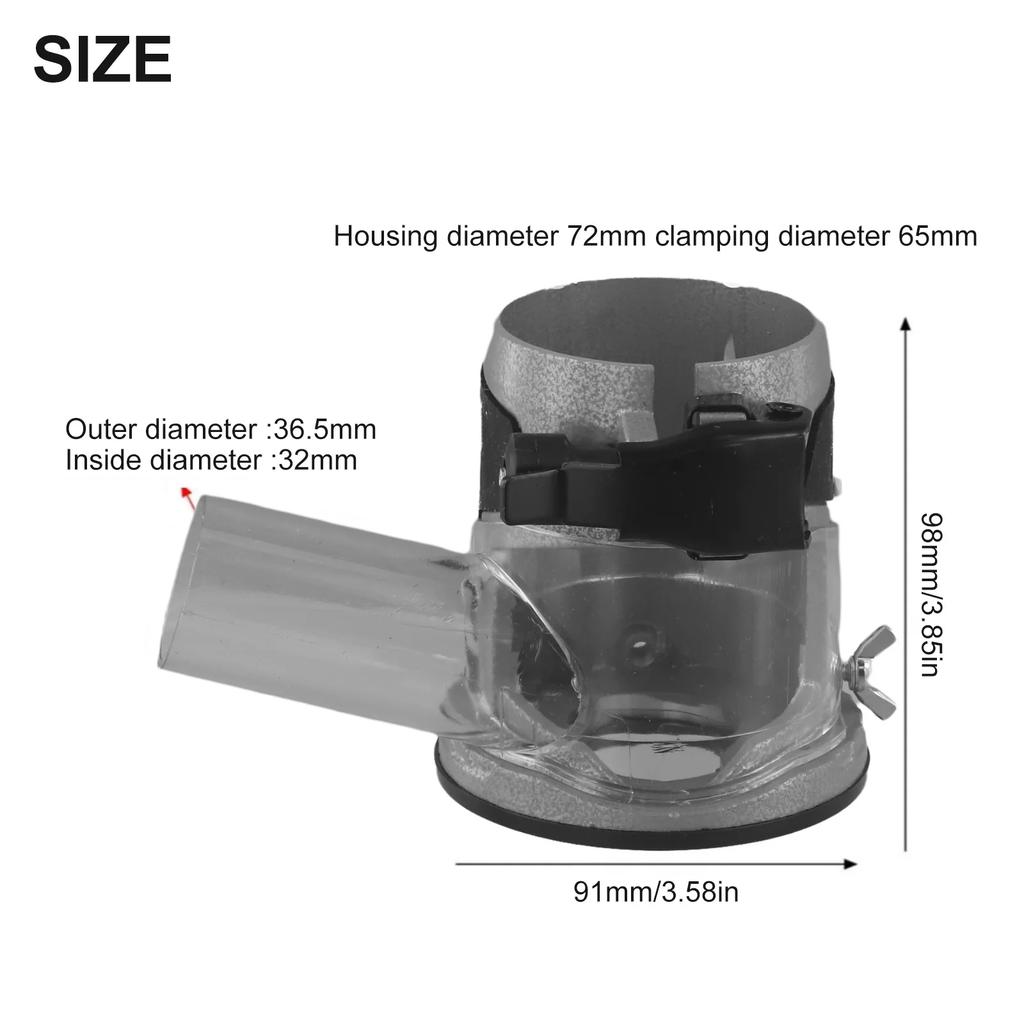 For Home Workshop Trimming Machine Milling Stand Milling Stand Aluminum Alloy Clamping Diameter 65MM Efficient Base Locking