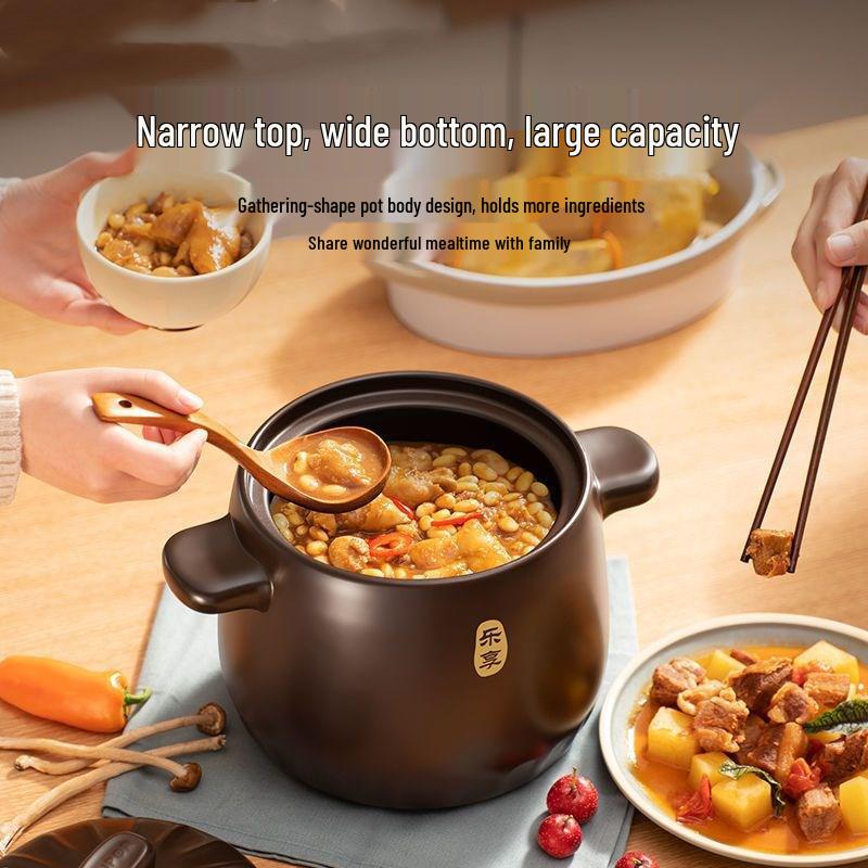 Supor High-Temperature Resistant Ceramic Stew Pot: Crack-Resistant Household Sand Pot for Soups and Stews