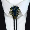Vintage Western Cowboy Bolo Tie Guitar Head Necktie Punk Necklace Costume Accessory American Bola Tie Western