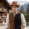 Structured Brim Bavarian Feather Hat Classic Jazz Cap Fashion Accessory Costume Cap  Men Women