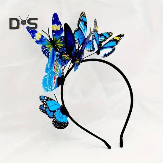 Frauen Stirnband Bunte Schmetterlinge Decor Braut Haar Band Parteien Cosplay Halloween Haar Zubehör