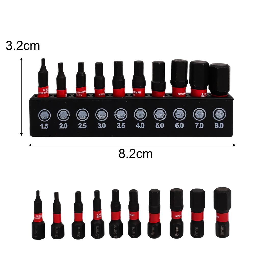 Impact Hex Head Metric Bits Set Alloy Steel Magnetic Torx Screwdriver Bit Extension Rod Drill Bits Power Drill Parts Accessories