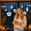 Removable Halloween Static Cling Window Stickers Ghost Pumpkin Bat Spider Web Decals for Glass Door and Window Decoration