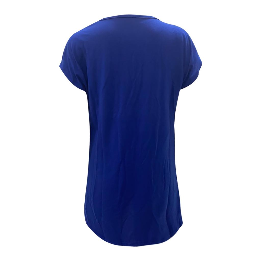 Women's V-neck Solid Color Short Sleeve Comfortable Casual Top T-shirt