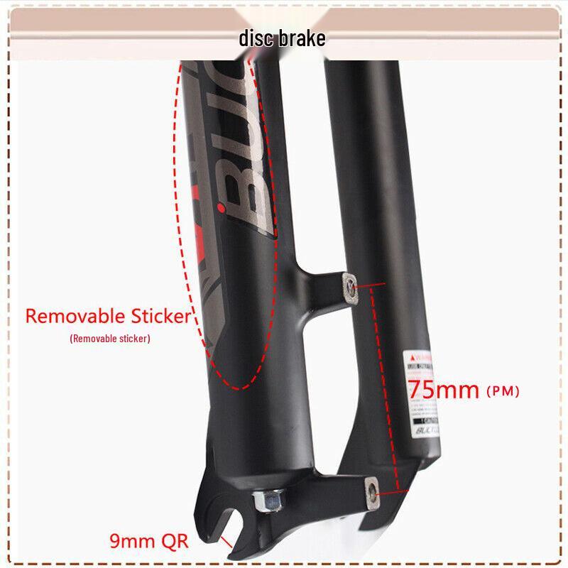 Mountain Bike Suspension Fork, Straight Tube, Mechanical Disc Brake, Available in 26/27.5/29 inches