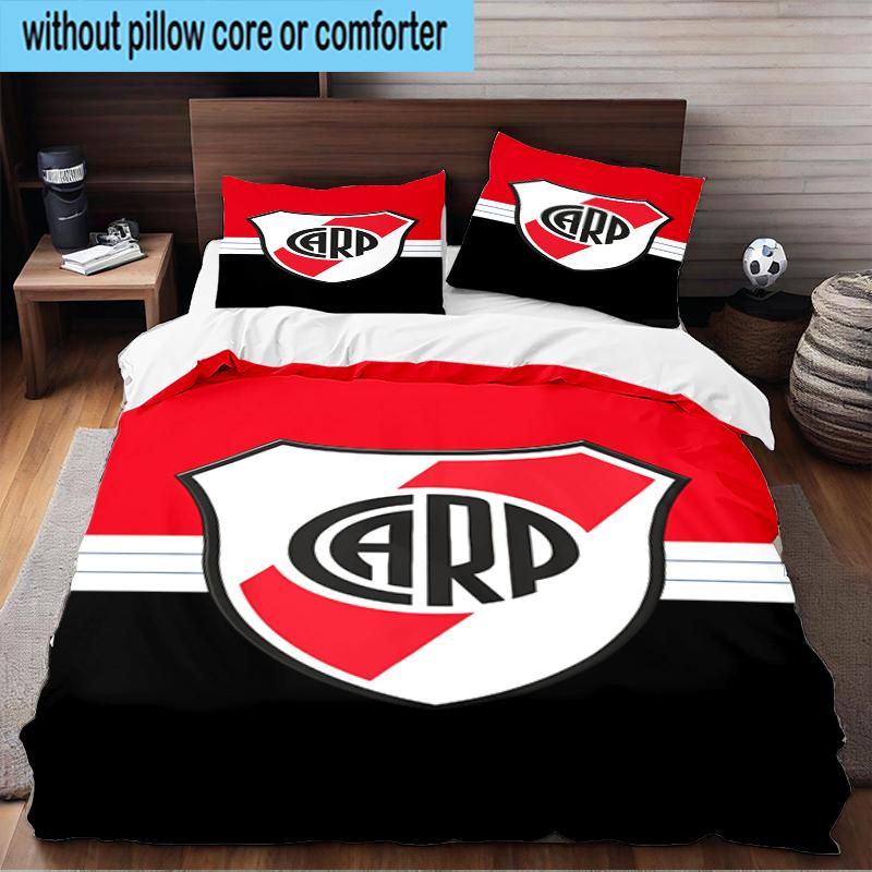River Plate Emblem 3PCS Bedding Set 2D Printing (Includes 1 Duvet Cover + 2 Pillowcases Coreless), Bedroom decor,Fan gift