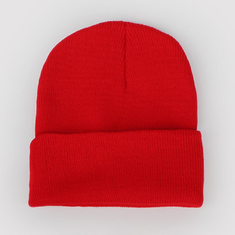 Paar Frauen Männer Mode Winter Warm Einfarbig Mode Wolle Strickmütze Mütze Beanie