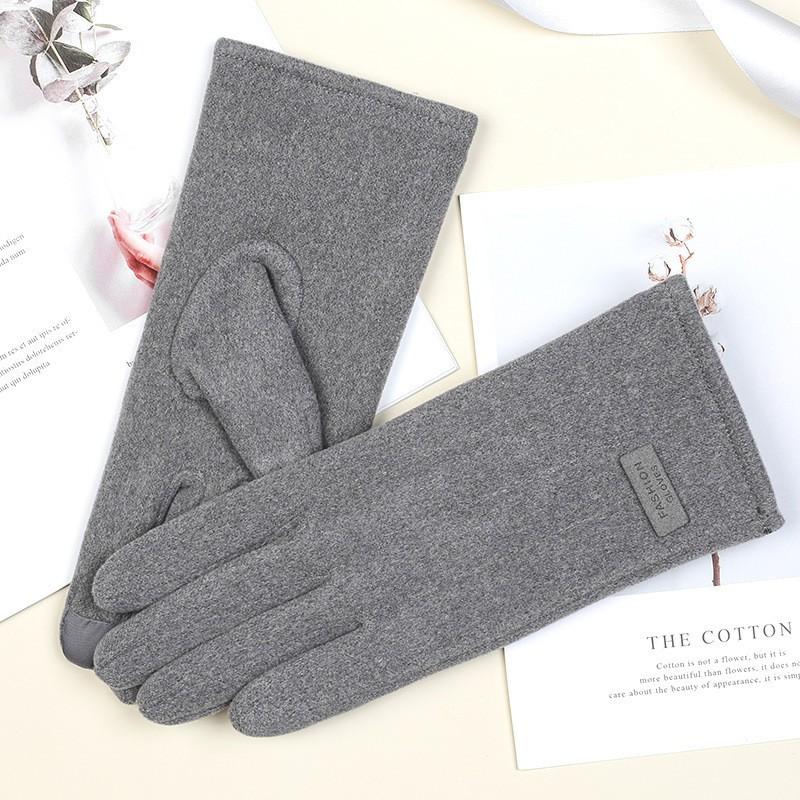 Warm Gloves Three-Line Cycling Rabbit Velvet Men'S And Women'S Fashion Cold-Proof Touch Screen Velvet Outdoor Autumn And Winter Gloves