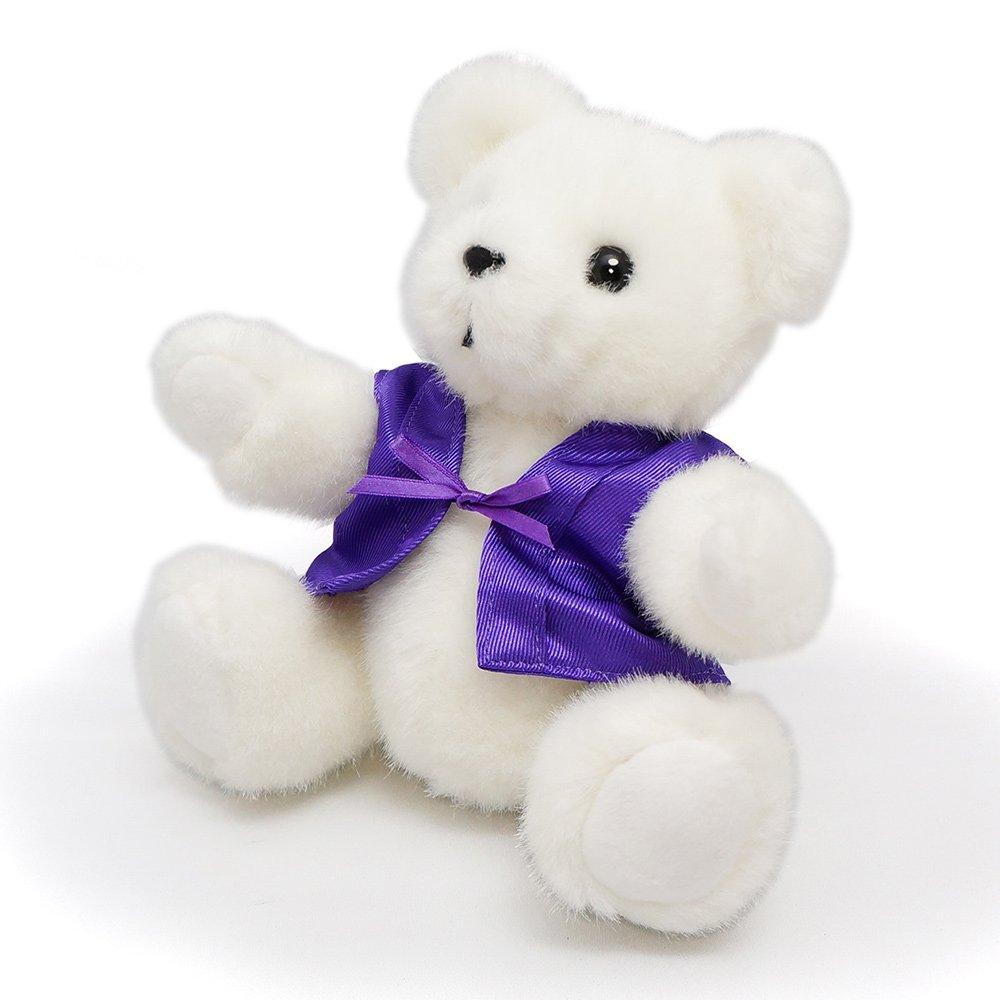 Kouki Bear [WhiteMessage Card Included] Memorial Bear Wearing a Purple Chanchanko [Perfect As a Presentgiftgift] 70th Year Celebration Birthday Kouki