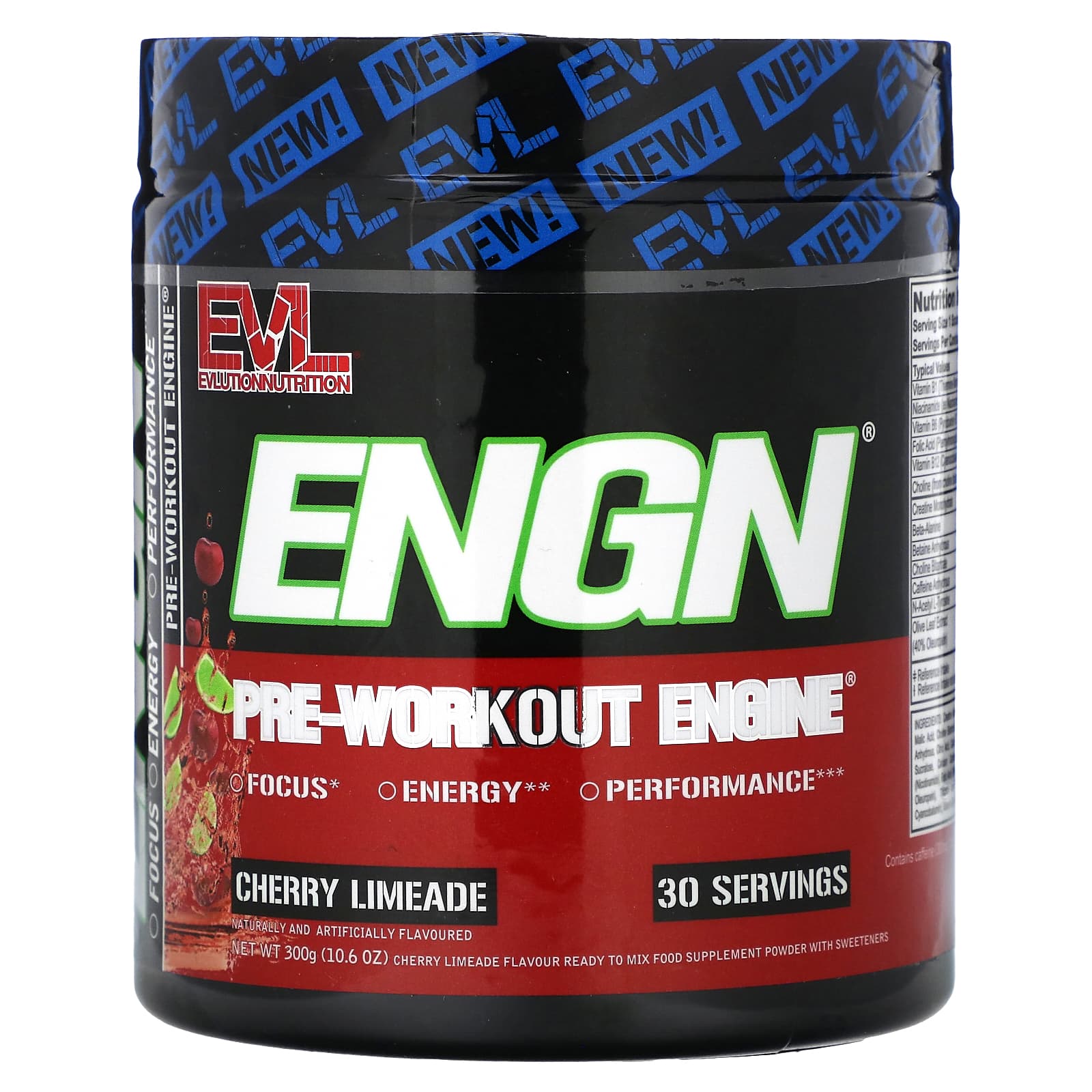 

EVLution Nutrition, ENG, Pre-Workout Supplement, Cherry Limeade, 10.6 oz (300 g)