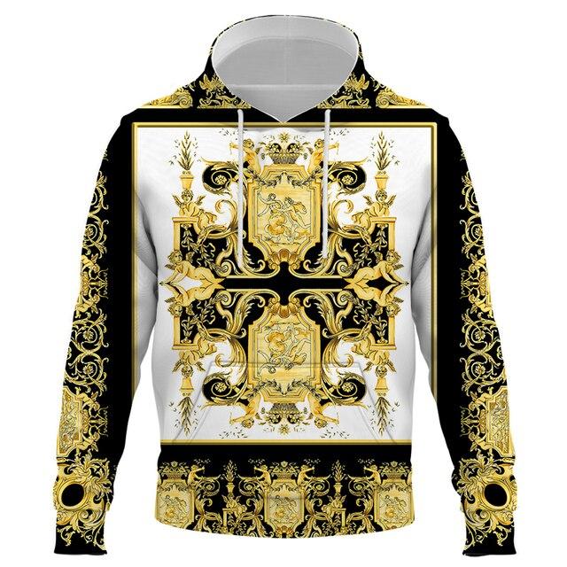 Männer Frau Goldene Leopard 3D drucken Hoodies Sweatshirts Mode Kapuzen Hip Hop Herren Marke Hoodie luxus Streetwear dropshiping