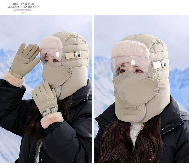 Winter Thick Warm Lei Feng Hat with Ear Protection for Men & Women - Outdoor Ski & Cycling Cap