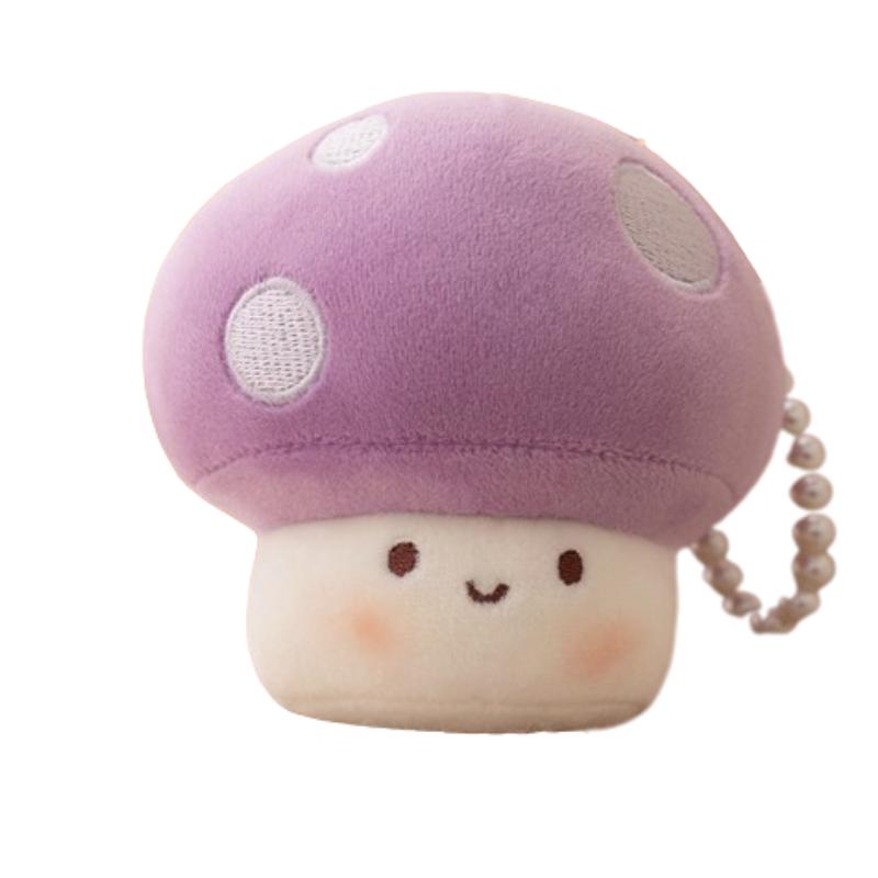 Shiitake Mushroom Plush Toys Cute Simulation Food Stuffed Dolls Keychain Pendant