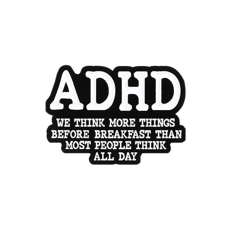 Spilla Smaltata Autismo ADHD Neurospicy Consapevolezza Autistica Puzzle Spille Salute Mentale Badge per Risvolto Zaino Gioiello Regalo per Amici