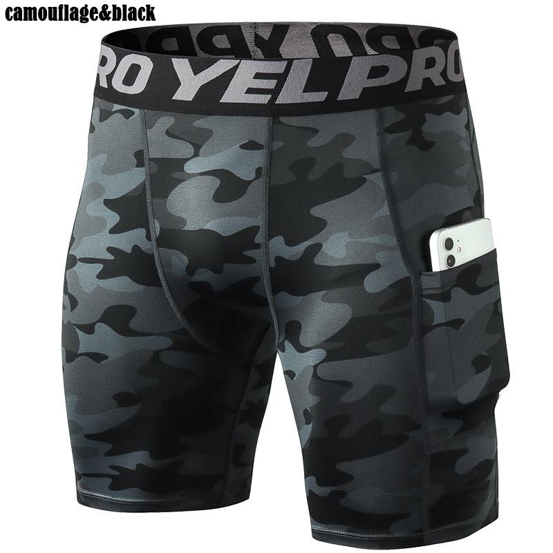 Pantaloni Sportivi da Uomo Aderenti Corti Pantaloni da Basket Pantaloni Fitness Senza Piedi Pantaloncini a Compressione da Corsa