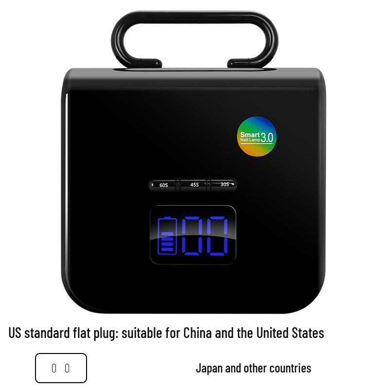 

Портативная перезаряжаемая беспроводная лампа для фототерапии ногтей 220 Вт - Быстросохнущая, Высокая мощность