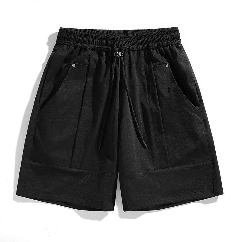 

Men s Cargo Shorts Loose Straight Casual Sports Ice Silk Shorts 2XL чёрный