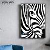Abstract Black And White Zebra Canvas Painting Wall Art Pictures For Living Room Modern Home Decor Pop Posters And Prints HD