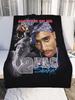 Tupac Shakur Printed Throw Blanket Super Soft Flannel Comfortable Sofa Blanket Fashionable Bed Sheet for Mattress