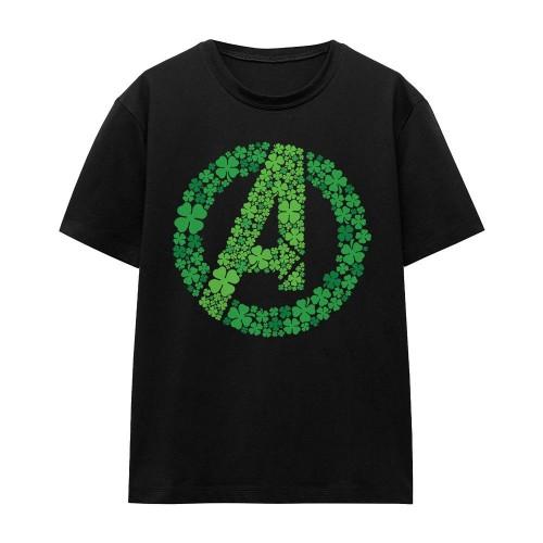 Avengers Unisex Adult Logo Shamrock St Patricks Day T-Shirt