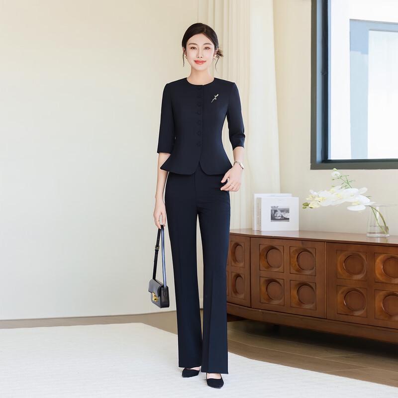 Tluoman Women's Summer Professional Two-Piece Suit Set