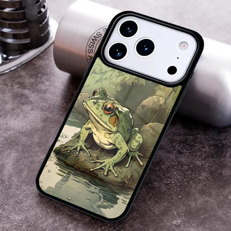 Aesthetic Frog Phone Case For iPhone 17 16 15 14 13 12 11 Pro Max Plus 17Air Soft Silicone Cover