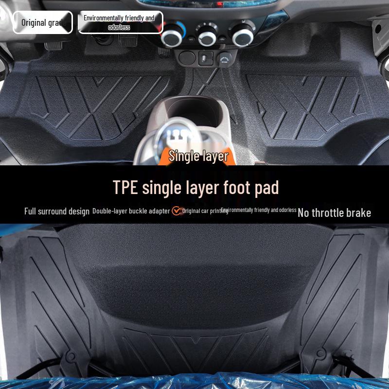 TPE Waterproof, Wear-Resistant Front Floor Mats for Foton Xiangling M1 Single-Row Flatbed Trucks