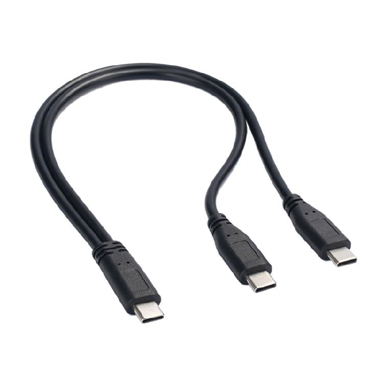 

Кабель для зарядки USB C на два Type C (папа) для быстрой зарядки с поддержкой Power Delivery на устройствах USB C 1