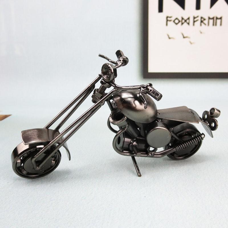 Motorcycle Model Decorations, Handmade Retro Motorcycle Statues, Iron Decorative Motorcycle Props, Home Decoration Props