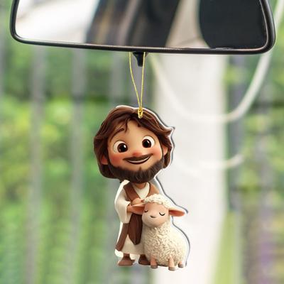 Movie Character Car Charm Cute 2D Acrylic Hanging Ornament Car Backpack Charm Christmas Tree Decoration