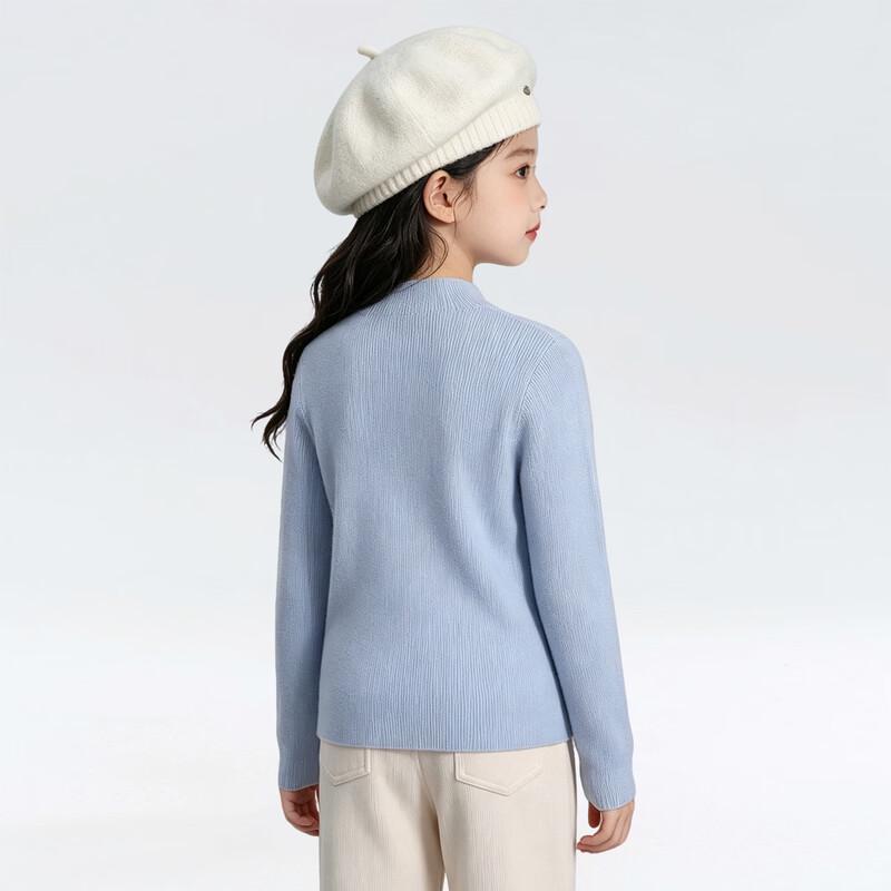 Girls' Soft Knit Mock Neck Long-Sleeve Sweater