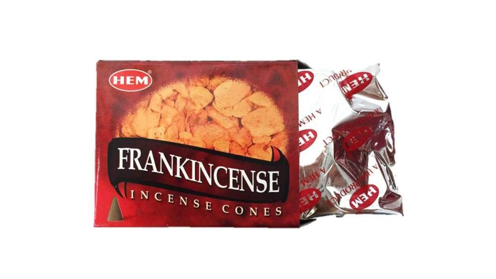 HEM Frankincense Cone 1 Case Boxes of 10 Cones Incense, Type, (12 Each)