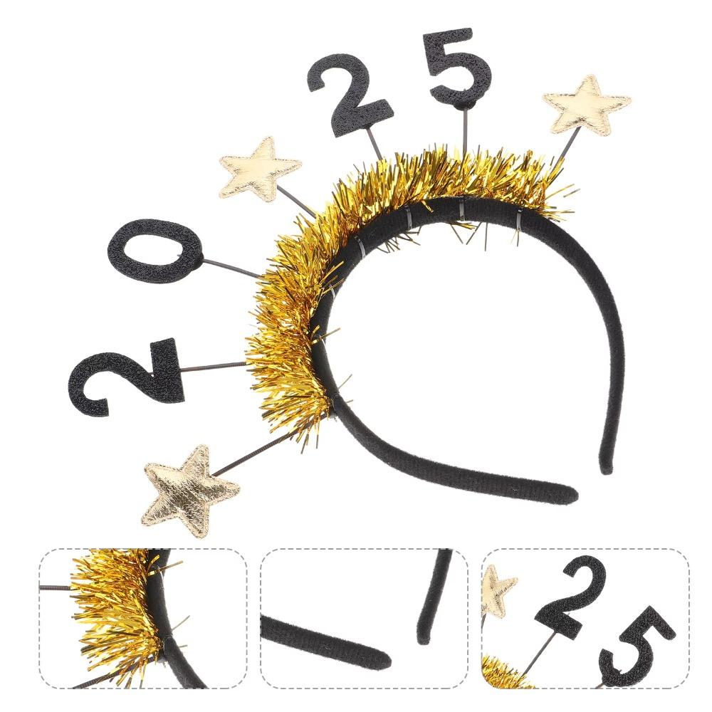 

Звезда С Новым годом повязка на голову 2025 новогоднее украшение головной убор для девочек/мужчин/детей красный