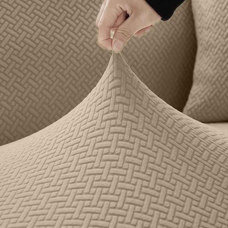 1 PC Jacquard Sofa Slipcover Twill Pattern Elastic Sofa Covers Furniture Protector For Bedroom Office Living Room Home Decor