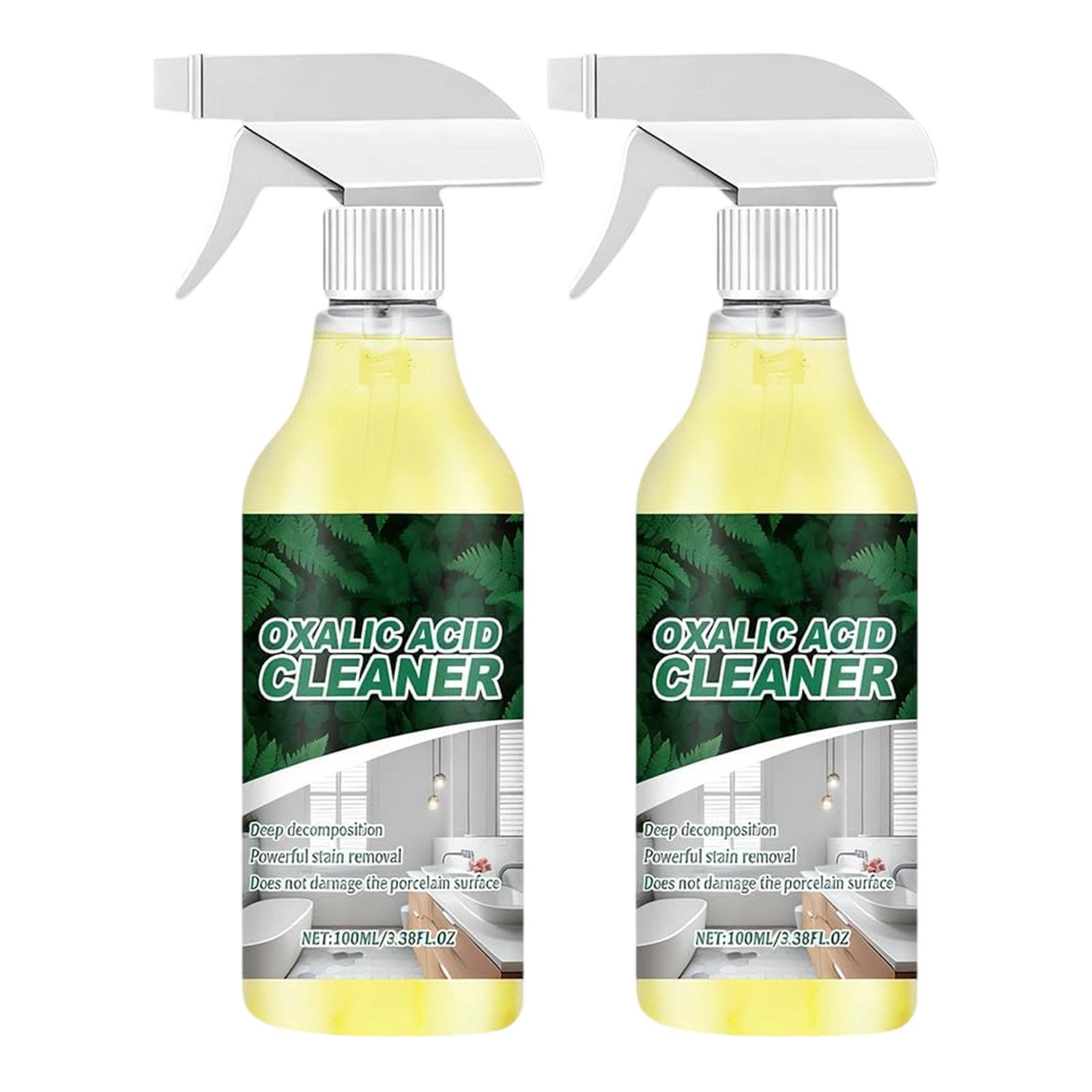 2/3 Pcs Oxalic Acid Cleaner Multi-purpose Multi-Surface Cleaner Bathroom Cleaner Spray for Deep Cleaning & Brightening Surfaces 2PCS