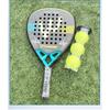 Carbon Fiber Beach Tennis Racket Adults Training Lightweight 95-100g Yellow Blue Triangle Design