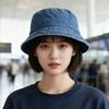 Bucket hat women's autumn Japanese face small simple bucket hat Korean version big head circumference sun hat