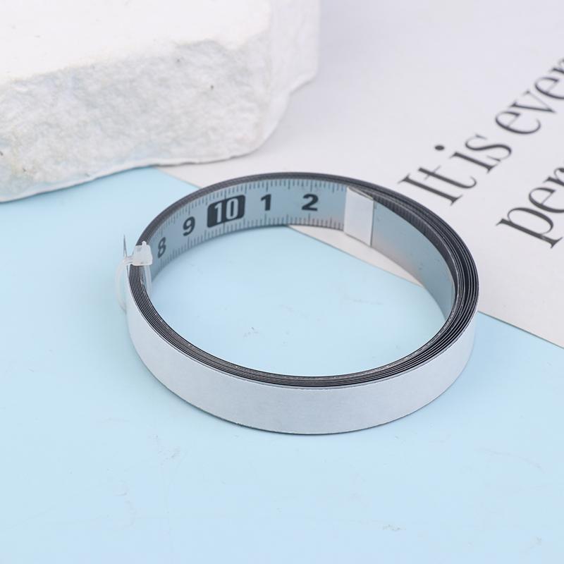 Self-Adhesive Tape Measure Steel Tape Ruler Metric Scale 1M/2M Length For T-Track Router Table Saw Household Measuring Tools