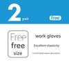 2 Pairs of 100% Cotton Work Gloves