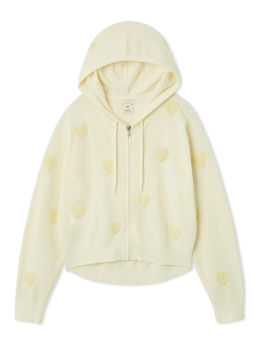 

Укороченная парка из жаккарда с сердечками Gelato Pique PWNT252058YELF