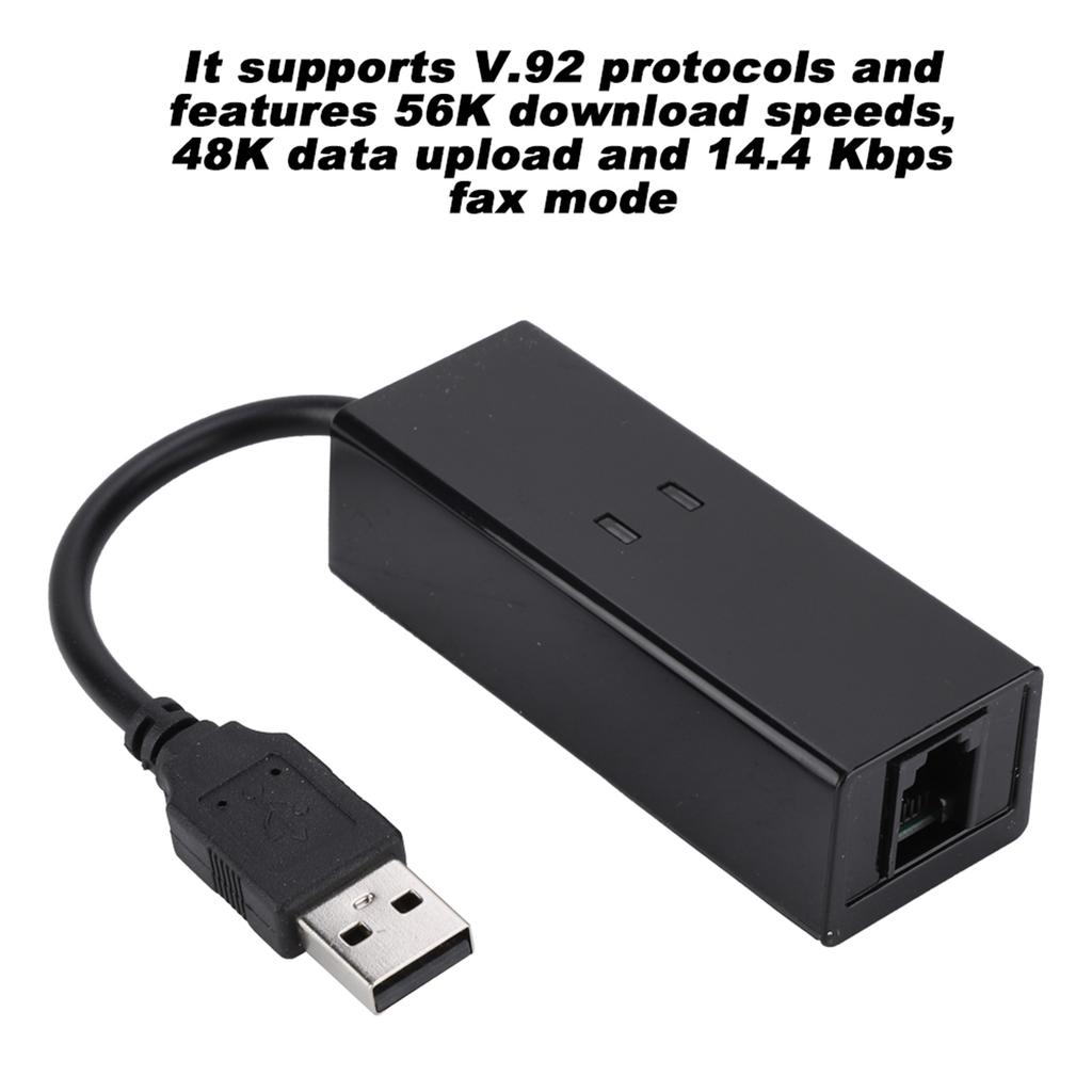 USB 56K Externes Einwahlmodem für Voice-Fax-Daten, passend für Win7, Win8, Win10, XP