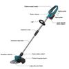 9Inch Brushless Motor Weed Eater Retractable Electric Weed Mower Cordless Trimmer Battery Power Rechargeable Handheld Lawn Mower