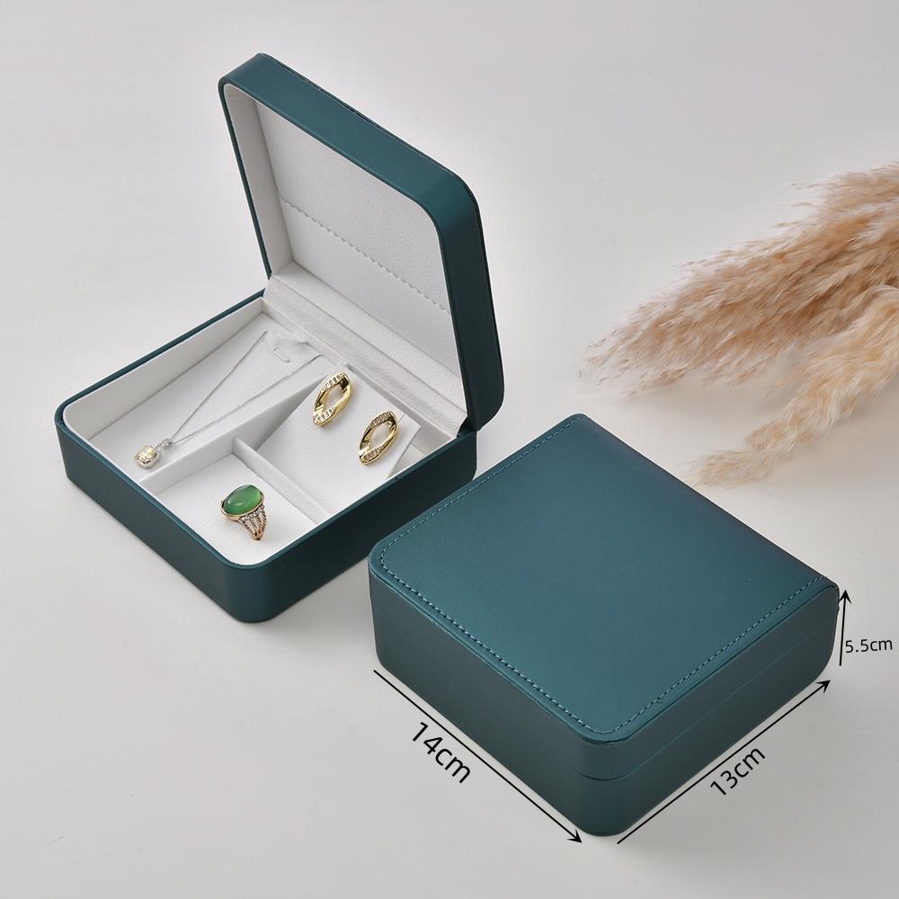 Set Jewellery Box PU Leather Travel Portable Organizer Ring Earrings Necklace Box Three Sets of Jewelry Display Box