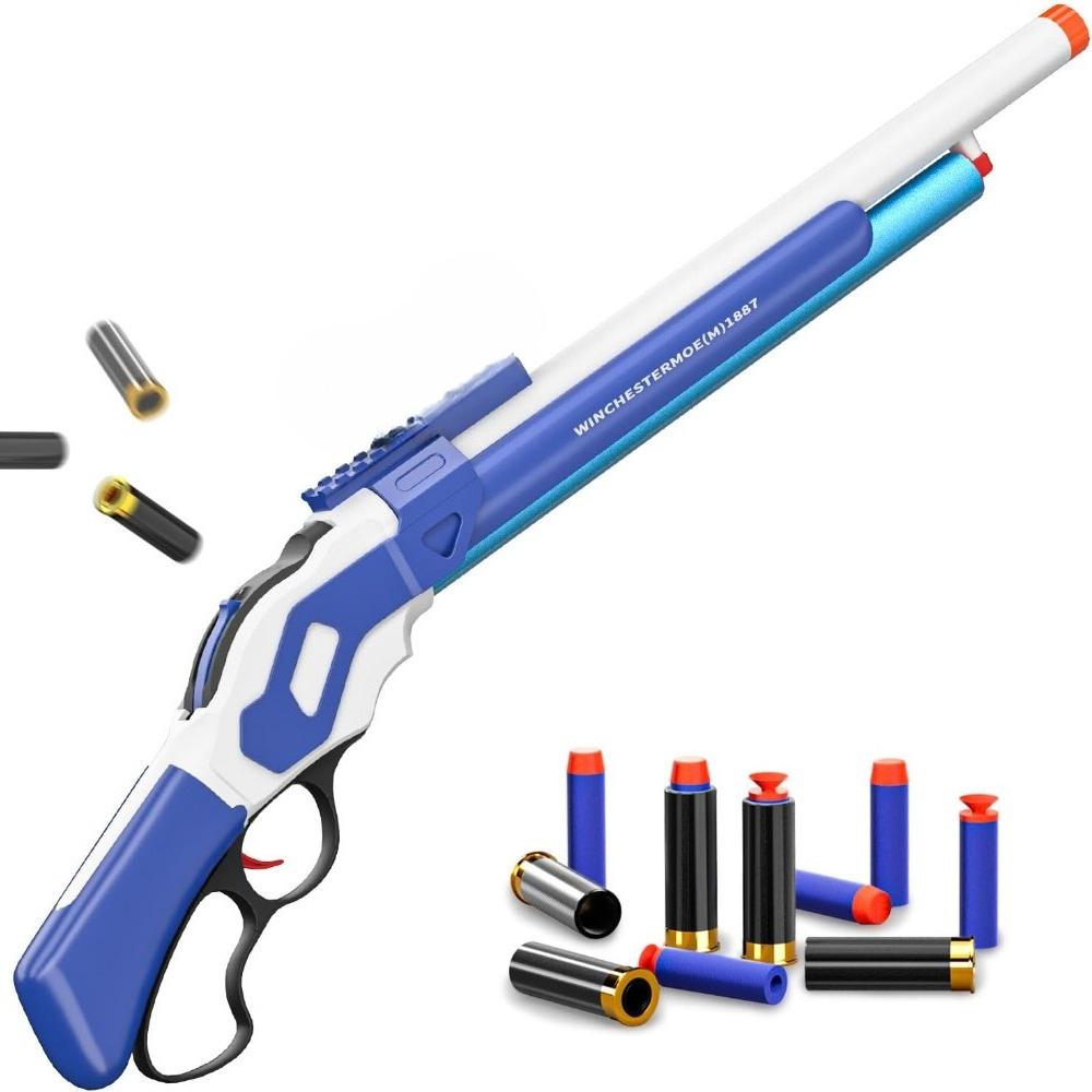 M1887 Soft Bullet Shell Ejecting Toy Gun Can Be Fired Manual Launcher Model Christmas Birthday Gift for Children Adults