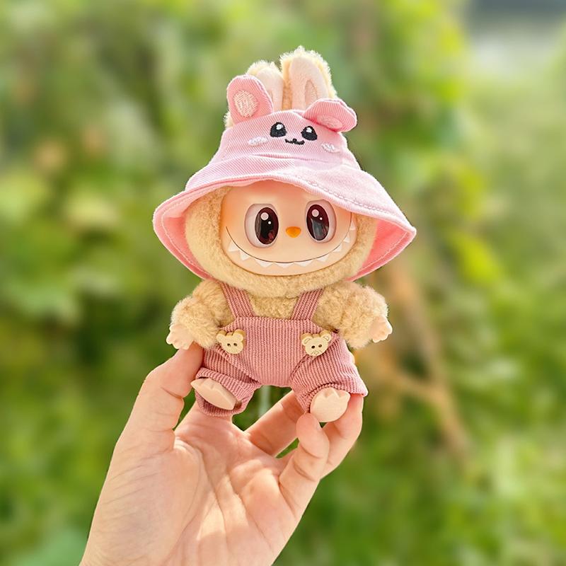 

Labubu Одежда Мультфильм Комбинезон 2-х предметов Для Кукол 17 см Комбинезон и Шапочка Labubu Кукольная Одежда Для Фото Реквизит